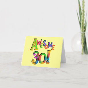 Carte Super 30 T-shirts et cadeaux d'anniversaire