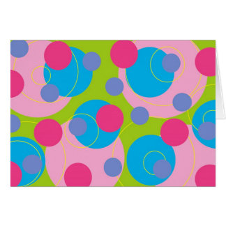 Carte Super amusante Retro Candy Pink Dots