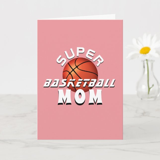 Carte Super Basketball Maman Sporty Mère fête des mères (Petite plante)