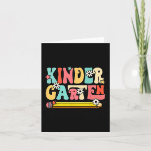 Carte Super Bonjour maternelle Vibes Retro Enseignant Re