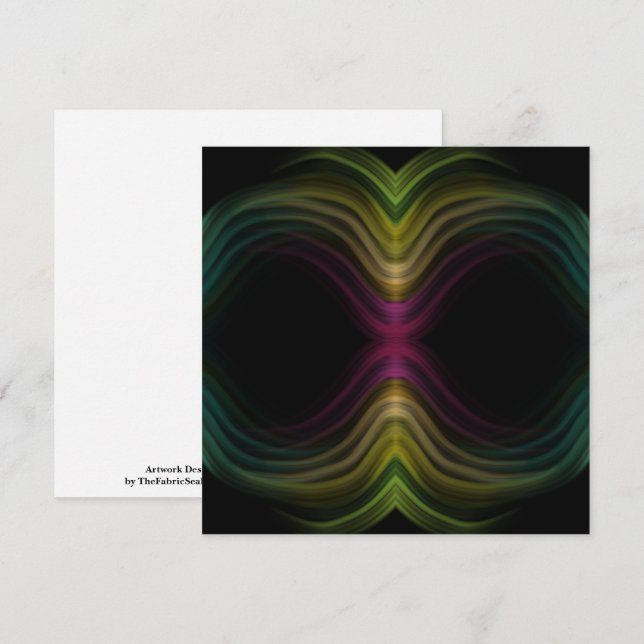 Carte Super coloré Motif psychédélique Abstrait Art (Devant / Derrière)