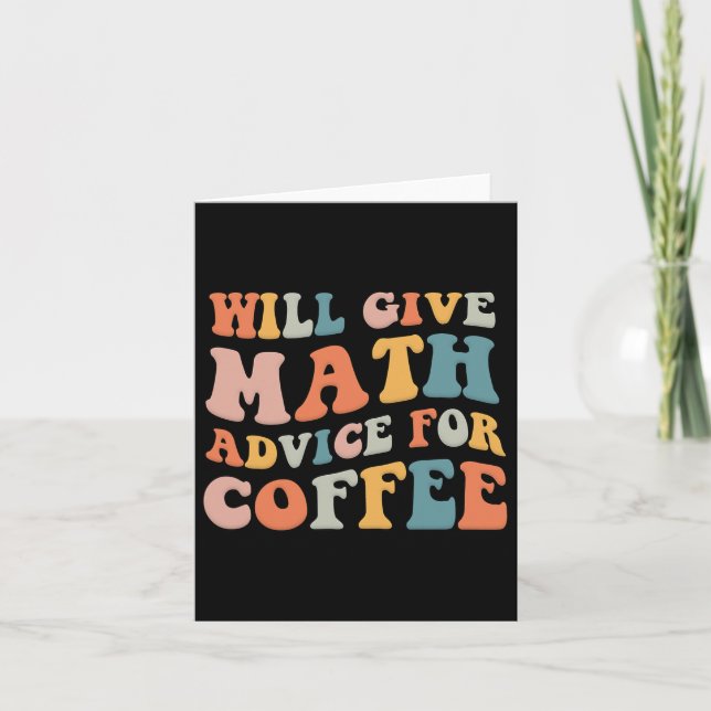 Carte Super Donnera Des Conseils En Maths Pour Café Drôl (Devant)