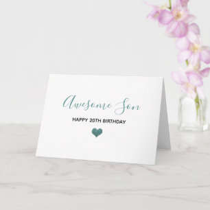 Carte super fils heureux anniversaire bleu gris parties 