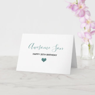 Carte super fils heureux anniversaire bleu gris parties