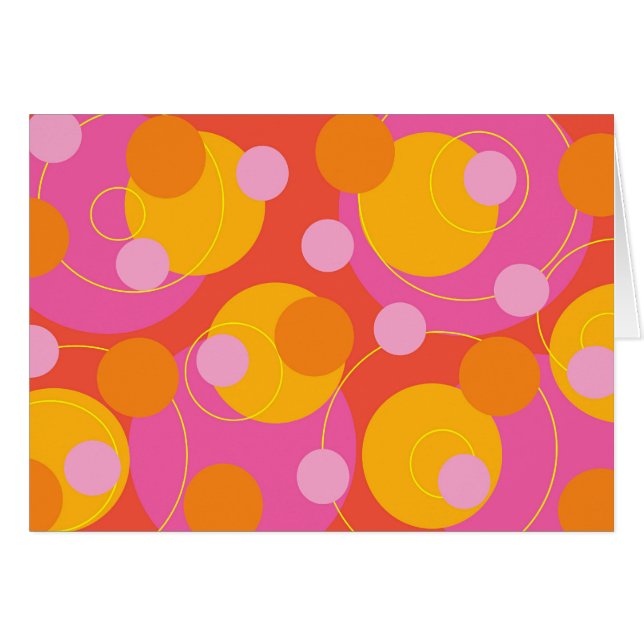 Carte super géniale de rétros points roses juteux (Devant Horizontal)