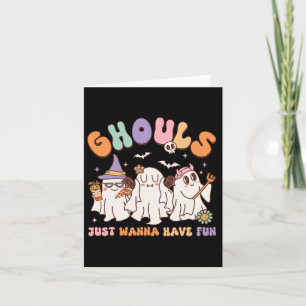 Carte Super Halloween Ghouls veut juste avoir une danse