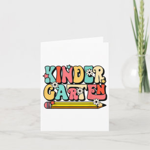 Carte Super Hello Kindergarten Vibes Retro Teacher Ck T