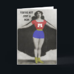 Carte Super Hero Mom Vintage Photo Art Birthday Card<br><div class="desc">The perfect birthday card for the busy Mom who does it all.  Vintage photo circa 1890.  Artistic enhancement,  concept and design by Victoria Lynn Hall.</div>