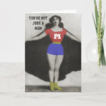 Carte Super Hero Mom Vintage Photo Art Birthday Card<br><div class="desc">The perfect birthday card for the busy Mom who does it all.  Vintage photo circa 1890.  Artistic enhancement,  concept and design by Victoria Lynn Hall.</div>