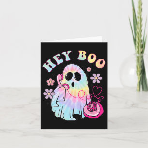 Carte Super Hey Boo Cute Ghost Funny Halloween Filles Wo