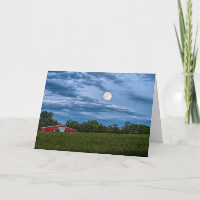 Carte Super Lune Fleur Sur Une Étoile (Devant)