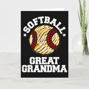 Carte Super Mamie de softball Distressed Vintage Drôle G