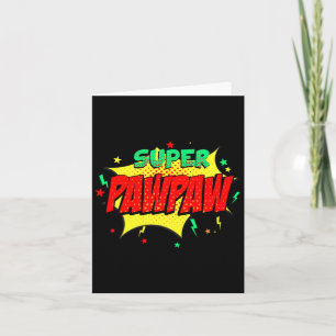 Carte Super Papa Bande Dessinée Thème Style Super-héros