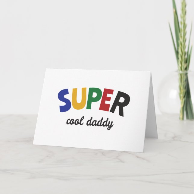 Carte Super papa cool (Devant)