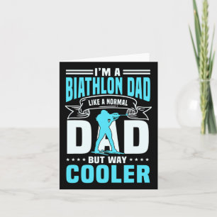 Carte Super papa de biathlon disant ski de fond hommes