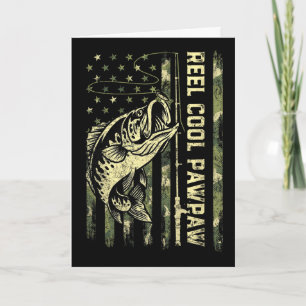 Carte Super Papa Poisson Pêcheur Camouflage Fête des Pèr