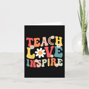 Carte Super Retro Enseigner L'Amour Inspirer Retour Au T
