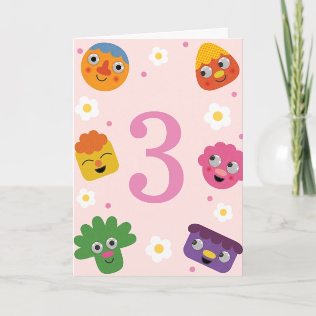 Carte Super Simple | Anniversaire Fleur rose Noodle & Pa (Devant)