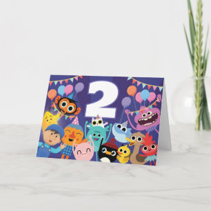Carte Super Simples Personnages Fête d'anniversaire