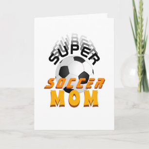 Carte Super Typography Maman de Football Fête des Mères