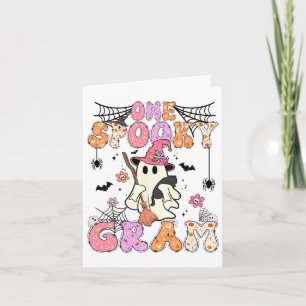 Carte Super Un Éffrayant Gram Retro Halloween mignon Fan