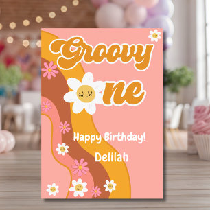 Carte Super un rétro vintage premier joyeux anniversaire