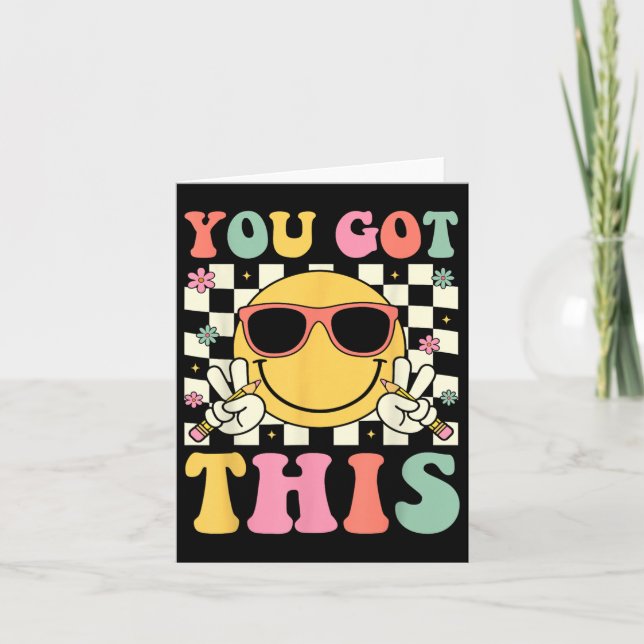 Carte Super Vous Avez Ce Smile Face Testing Day Enseigna (Devant)