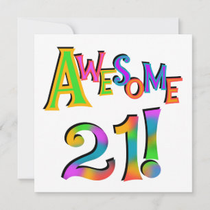 Carte Superbe 21 T-shirts et cadeaux d'anniversaire