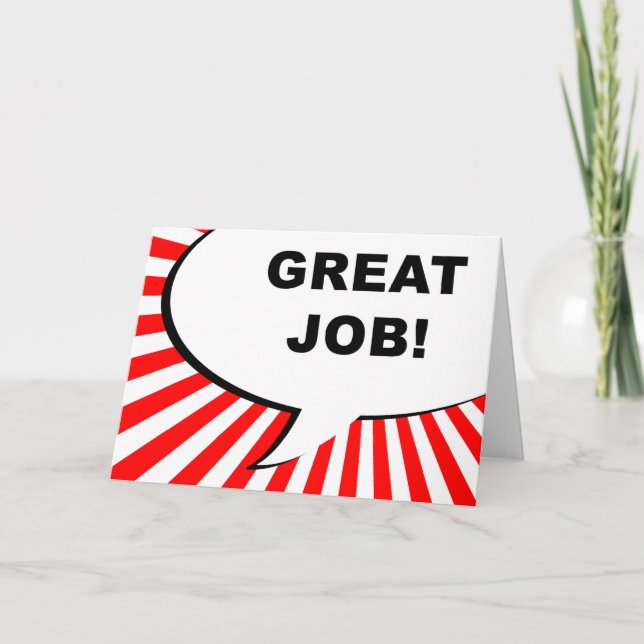 Carte superbe bulle de bande dessinée (Devant)