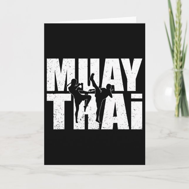 Carte Superbe conception de Muay Thai, combattant d'Mma  (Devant)