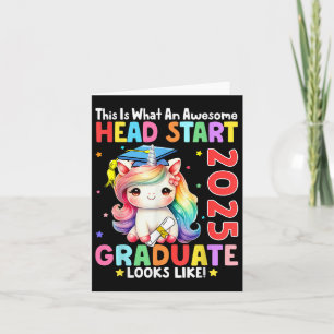 Carte Superbe Head Start 2025 Diplômé Comme Unicorn Grad