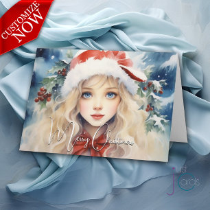 Carte Superbe princesse de glace de Noël