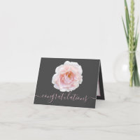 Superbe Rose Rose Rose Grey Arrière - plan Félicit