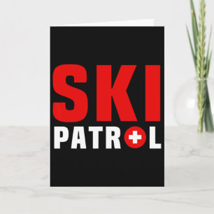 Carte Superbe tenue de patrouille de ski Pente Urgence S