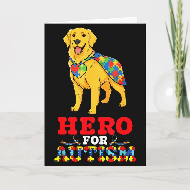 Carte Superd chien Retriever doré pour la sensibilisatio (Devant)