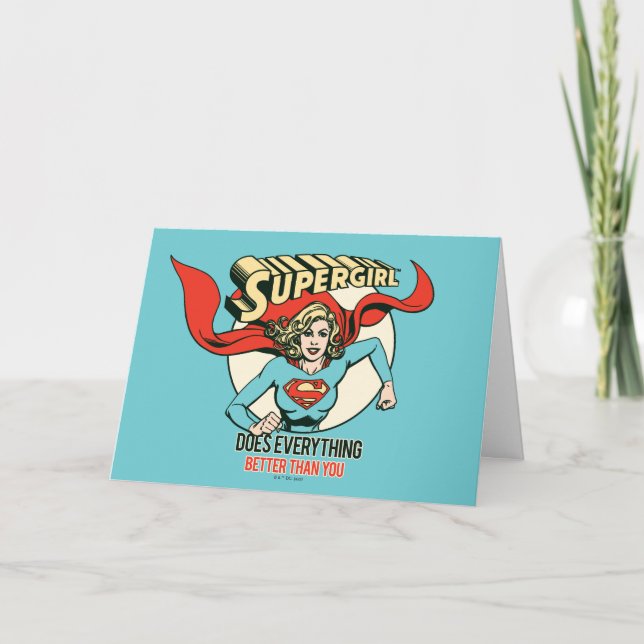 Carte Supergirl fait tout mieux que toi (Devant)