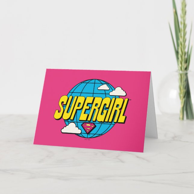 Carte Supergirl Graphique Pop Mondial (Devant)