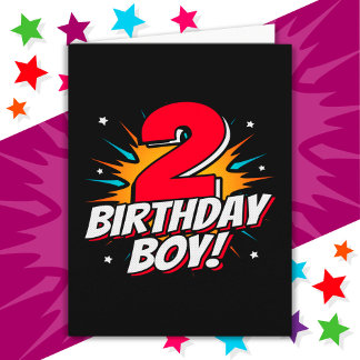Carte Superhero 2 ans Anniversaire Garçon 2e Anniversair