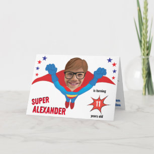 Carte Superhero Amusement Anniversaire Volant Boy Tremen