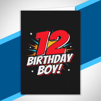 Carte Superhero Birthday - 12 Year Old - 12th Birthday