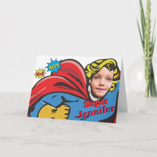 Carte Superhero Birthday Girl Comic ⚡ Special Kid
