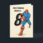 Carte Superhero du 8e anniversaire de Great Grandson<br><div class="desc">Huit est le numéro magique ! Parce que ton plus cher arrière petit-fils va bientôt fêter son huitième anniversaire. Joignez-vous à la fête et offrez-lui cette carte une fois que sa journée spéciale arrive enfin.</div>