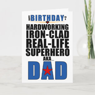 Carte Superhero Papa Typographie Comédie Livre Anniversa