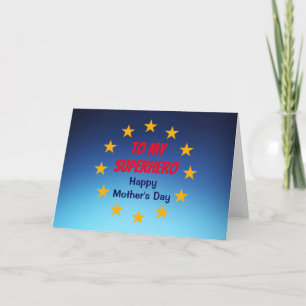 Carte Superhéros de nouveauté de la Fête des Mères perso