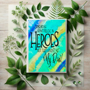 Carte SuperHéros Papa mignon Inspirivité moderne