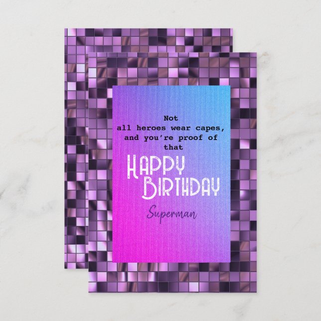 Carte Superman (Devant / Derrière)