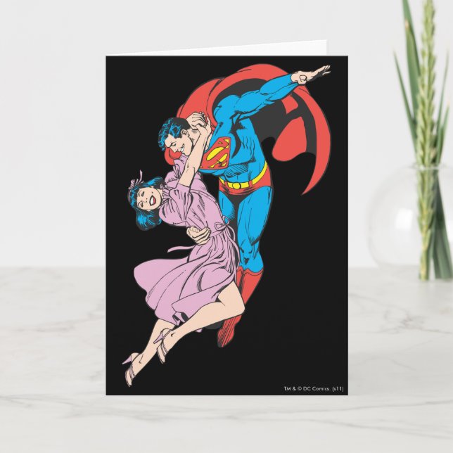 Carte Superman & Lois en rose (Devant)