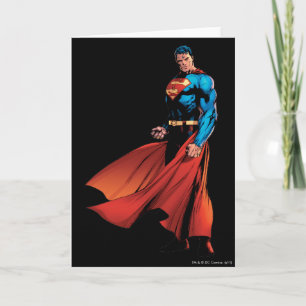 Carte Superman regarde devant