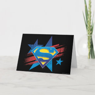 Carte Superman Stylisé   Logo Stars et Stripes