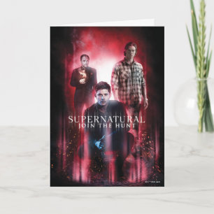Carte Supernatural Crowley, Dean et Sam